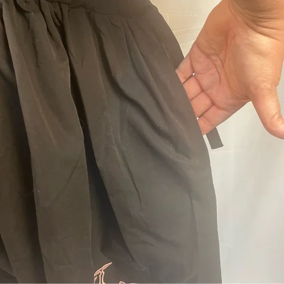 Lazy Oaf Embroidered Doodles Side Tie Black Dress 10 - Picture 10 of 14